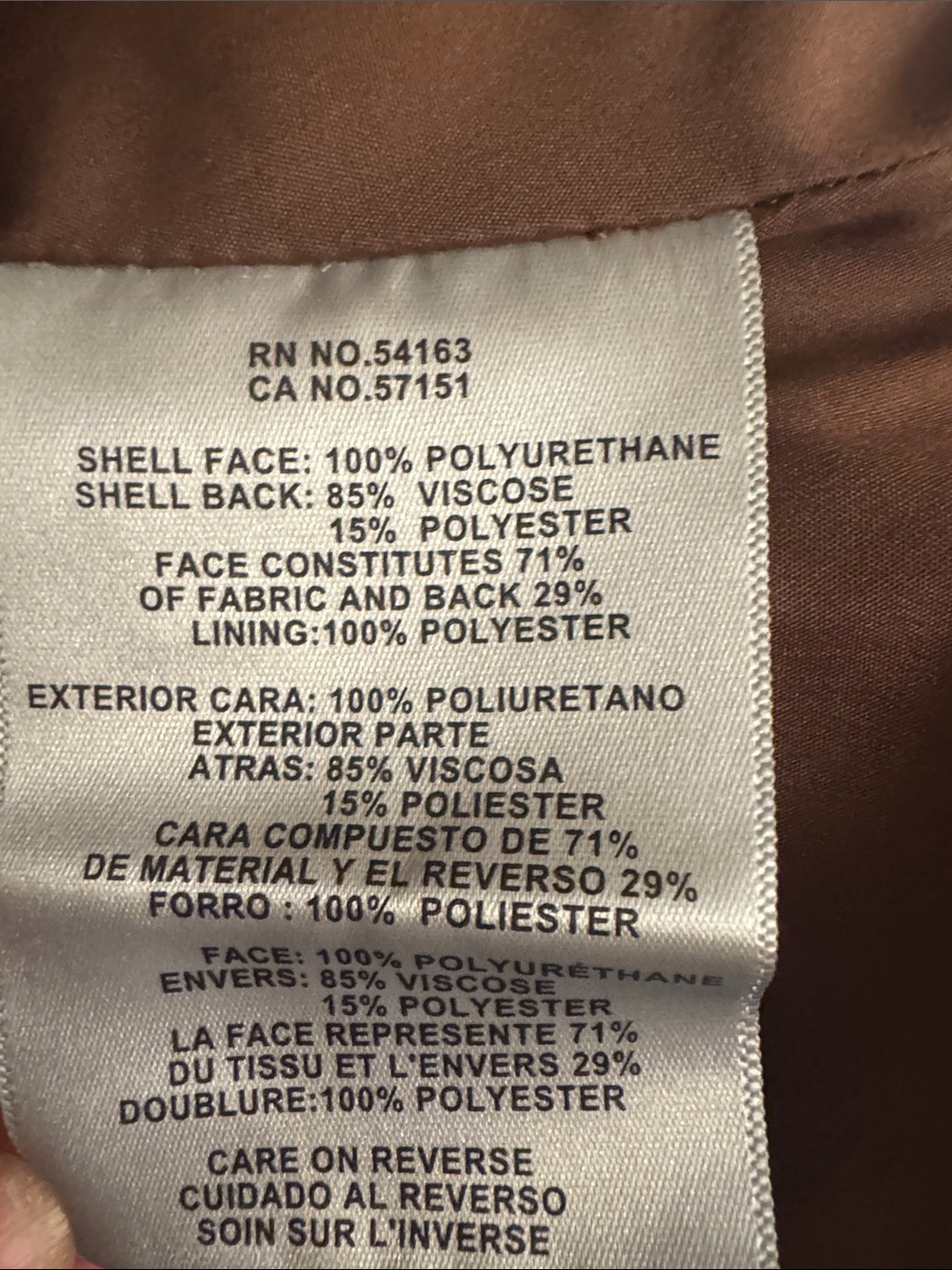 Levi's Brown Leather Moto Jacket with Silver Hardware - Picture 7 of 7